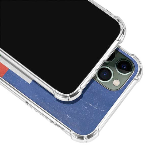 Haiti Flag Distressed iPhone 12 Pro Clear Case